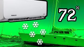 OFF GRID AC    ON A BOAT Sailing with a solar MiniSplit air conditioner on a catamaran S1E4 [upl. by Partridge276]