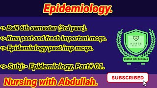 Epidemiology past mcqs in urdu bsn 6th semester Epidemiology past mcqs  Epidemiology past mcqs [upl. by Barb412]