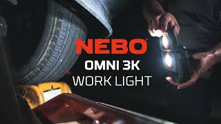 NEBO OMNI 3K – 3000 Lumen Dual COB Work Light amp Power Bank [upl. by Cappello]