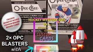 CUSTOM CARDS 🌌 BOX BREAK WITH OPEECHEE BLASTERS 🌠 HITTING 11 amp CONNOR BEDARD MARQUEE ROOKIE CARD [upl. by Harve]