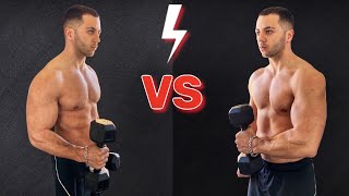 DUMBBELL HAMMER CURLS VS CROSS BODY HAMMER CURLS [upl. by Trahern]