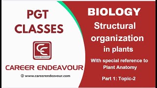 PGT Online Course  Biology  Structural organization in plants pgt pgtbiology [upl. by Gibson]