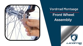 Licorne Bike Vorderrad Montage Licorne Bike Front Wheel Assembly [upl. by Anaeg993]