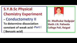 Determination of Dissociation constant of Weak acid  Explanation [upl. by Ardnuaet]