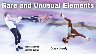 Rare And Unusual Elements In Figure Skating lifts spins tano rippon backflip [upl. by Ylle]