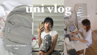 Uni Vlog 🎧 New Semester Kmart Skincare Routine What’s in my bag etc [upl. by Seugirdor]