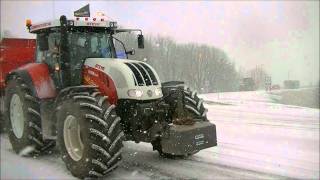 Steyr CVT 6195 Fendt 930 en Fendt 936 alle drie met een Beco 360 [upl. by Ahsen]