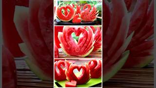 Super Fruits Watermelon Swan Decoration Ideas salad saladdecorationideas fruitcarving [upl. by Abraham]