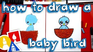 How To Draw Baby Bird WITH SHAPES for young artists [upl. by Elleret]