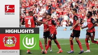 Again In Injury Time  Bayer 04 Leverkusen  VfL Wolfsburg 43  Highlights  Matchday 4 Bundesliga [upl. by Qifahs]