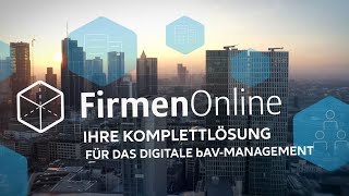 FirmenOnline  die Komplettlösung für das digitale BAVManagement [upl. by Claudina]