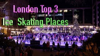 London Top 3 Ice Skating Places and Christmas Night Walk 2019 [upl. by Halli]