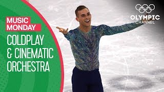 Adam Rippon performs to Coldplay amp Cinematic Orchestra at PyeongChang 2018  Music Monday [upl. by Aciras]