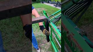 UPSIDE DOWN PALLET FORK TRICK MAXES OUT LOADER LIFT HEIGHT [upl. by Ehrman]