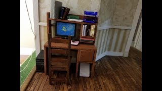 Miniature Dollhouse Desk [upl. by Domineca]