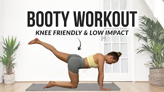 10 MIN BOOTY WORKOUT  Knee Friendly Low Impact 10 exercises to help grow your booty at home [upl. by Siubhan]