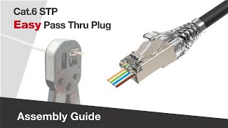 How To Assemble Cat6 STP Easy Pass RJ45 Connector For 10Gigabit [upl. by Minnnie]