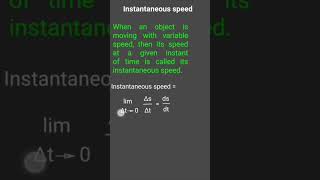 what is instantaneous speedconcept of instantaneous speedmotion in a straight linemotionshorts [upl. by Ytirahs79]