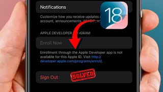 Enrollment Through the Apple Developer App is not Available for this Apple ID  Fixed [upl. by Brodeur]