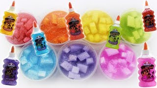 JELLY CUBE SLIME WITH ELMERS GLITTER GLUE [upl. by Daryl]