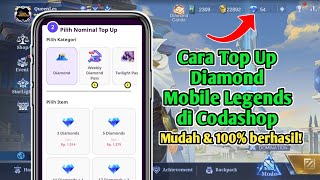 Cara Top Up Diamond Mobile Legends di Codashop Terbaru 2023 [upl. by Hentrich]