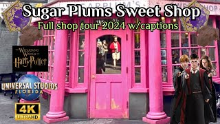 SWEETS Diagon Alley Sugar Plums Sweet Shop 2024 Universal Orlando Resort II Wizarding World Orlando [upl. by Osana]