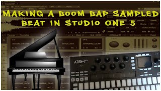 Making a Boom Bap Sampled Beat in Studio One 5  Impact XT  DopeSonix Drum Machine vst [upl. by Aleka]