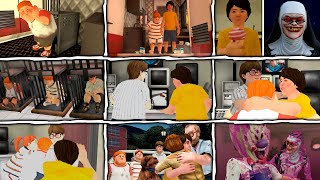 Ice Scream 1 2 3 4 5 6 7 8  All Endings Full Cutscenes [upl. by Retsbew]