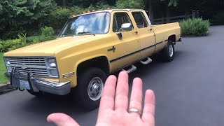 1984 Chevrolet k30 33 crew cab project [upl. by Atilemrac]