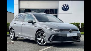 Approved Used Volkswagen Golf 15 TSI RLine EVO in Moonstone Grey  DG72KNL  Wrexham Volkswagen [upl. by Ydnyc844]