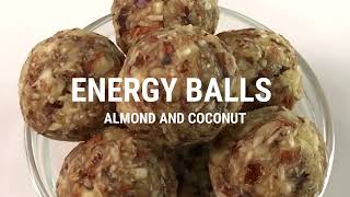 Energy Balls NoBake» Almond and Coconut» Healthy Snack [upl. by Nnaassilem]