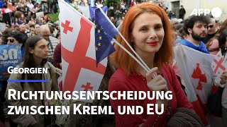 Wahl in Georgien Richtungsentscheidung zwischen Kreml und EU  AFP [upl. by Valene]