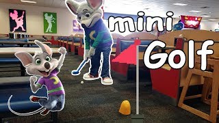 Chuck E Cheese plays Little Tikes Mini Golf Set [upl. by Osicran716]