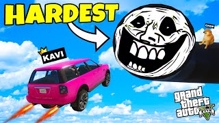 77777 HARDEST TROLL FACE PARKOUR RACE IN GTA 5  KAVI 7P 😱 [upl. by Trbor704]