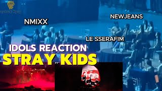 LE SSERAFIM NEWJEANS NMIXX ITZY REACTION STRAY KIDS AAA 2023 and more IDOLS [upl. by Oilisab]