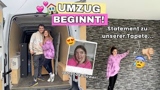 Der UMZUG BEGINNT 😍🏠 Statement zu unserer TAPETE 😰 HansampWika [upl. by Ellened]