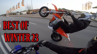 FAILS ANGRY PEOPLE amp STUNTS  Supermoto WINTERMOVIE 2023  PaddyEnduro [upl. by Alysoun345]