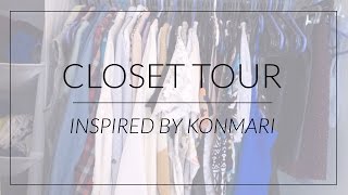 Closet Tour  How I Organize with KonMari [upl. by Aneeled]