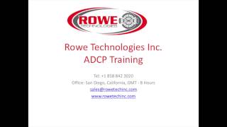 ADCP Training Part 1  RoweTech Inc [upl. by Leanne264]