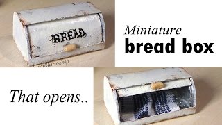 Miniature Bread Box That Opens  Tutorial [upl. by Dugaid]