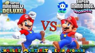 New Mario Voice Kevin Afghani vs Charles Martinet Comparison  Mario Wonder vs Mario Bros U DELUXE [upl. by Eugilegna133]