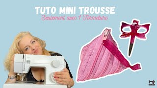 Coudre une Trousse juste avec 1 fermeture  Tuto Couture DIY [upl. by Kern920]