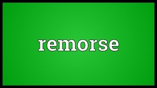 Remorse Meaning [upl. by Jorrie]