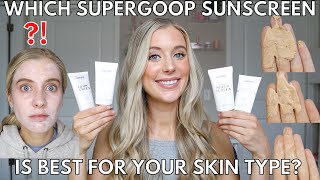 Supergoop Sunscreens Unseen Sunscreen Glowscreen Mineral Sheerscreen amp Mineral Mattescreen Review [upl. by Nonahs]