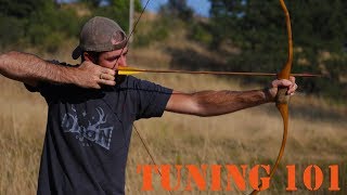 Tuning a Recurve longbow or selfbow for perfect arrow flight [upl. by Burrell]