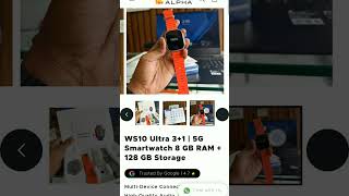 Ws10 ultra smart watch available on zone alpha smartwatcha smartdevice smartwatchs viralvideo [upl. by Goldfarb631]