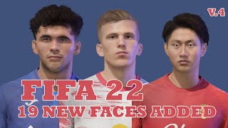 FIFA 22  19 NEW FACES  OVIDIOs FIFA 22 FACEPACK V4 [upl. by Lil]