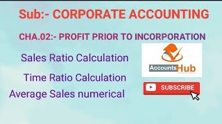 Part 2 Secrets to Calculating Sales and Time Ratios for BCom Profit profit prior to incorporation [upl. by Westney]