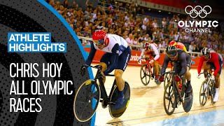 Chris Hoys 🇬🇧 Seven Olympic medal races  Athlete Highlights [upl. by Nnaarual]