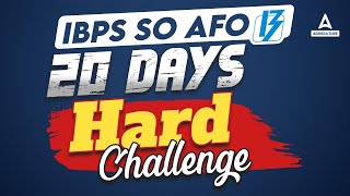 IBPS AFO Mains 20 Days Hard Challenge  IBPS AFO Mains Preparation Strategy [upl. by Otto]